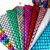 Iridescent Mermaid Fabric: Fish Scale, Laser, Stretch, Ideal for Costumes & Stage Decor