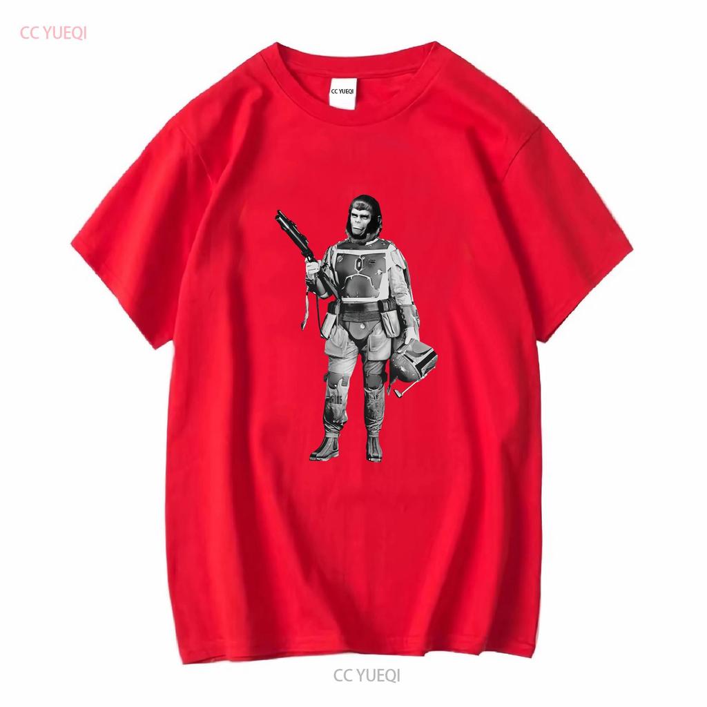 BOBA APE FETT T Shirt MASH UP Planet Mando Apes this is the way vintage Washed Soft homme Top For Everyday Wear Stylish Unisex