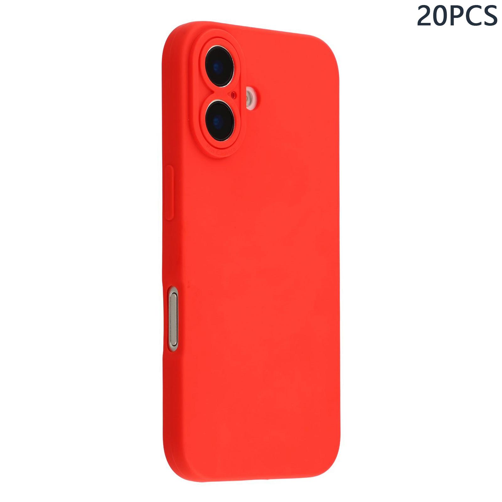 

Bulk Purchasing 20Pcs For iPhone 16 Case Precise Cutouts 1.3mm TPU Matte Phone Cover Red