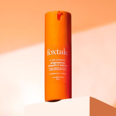 Foxtale %15 C Vitamini Parlayan Ciltler için Yüz Serumu, Saf L-Askorbik Asit ve E Vitamini İçeren, Koyu Noktalar için Aydınlatıcı Serum, Donuk Cilt, 30 ml