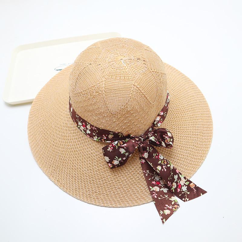 Women's Straw Hat with Large Brim, Summer Shading, Sweet and Versatile Cool Hat, Seaside Beach Hat, Sunscreen Hat, Women's Model
