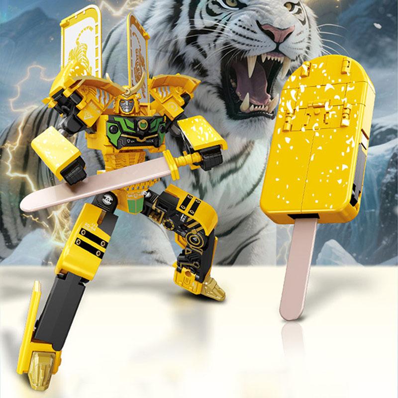 Transforming Toy I Cream Warrior Model Boy Educational Toy Children's Robot Warrior I Cream Pretend Play