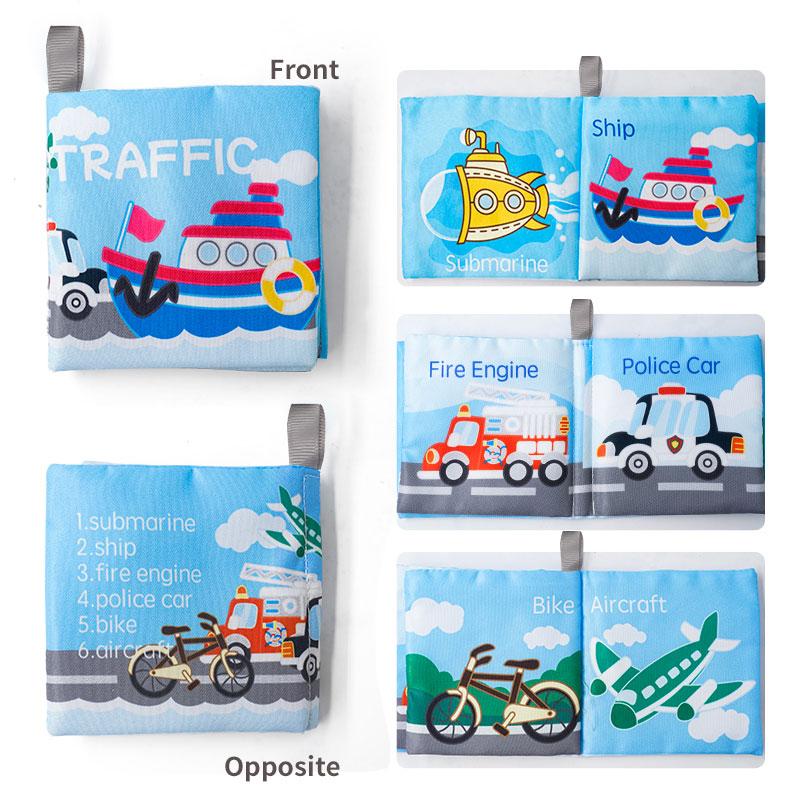 Baby Books Toys Baby Books 0-6 Months  Touch and Feel Cloth Crinkle SoftBooks Toys for 0-3-6-12-18 Months Infant Newborn Cartoon/cartoon