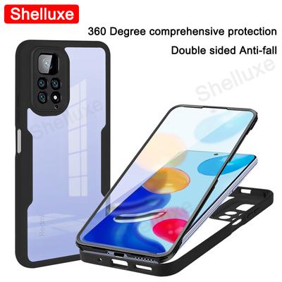 360 Vollkörper Vorder+Rückseite Klare Hülle Shelluxe Für Xiaomi Redmi Note 11S 11 Pro Plus + Note11 Note11S Silikon Doppelseitige Hülle