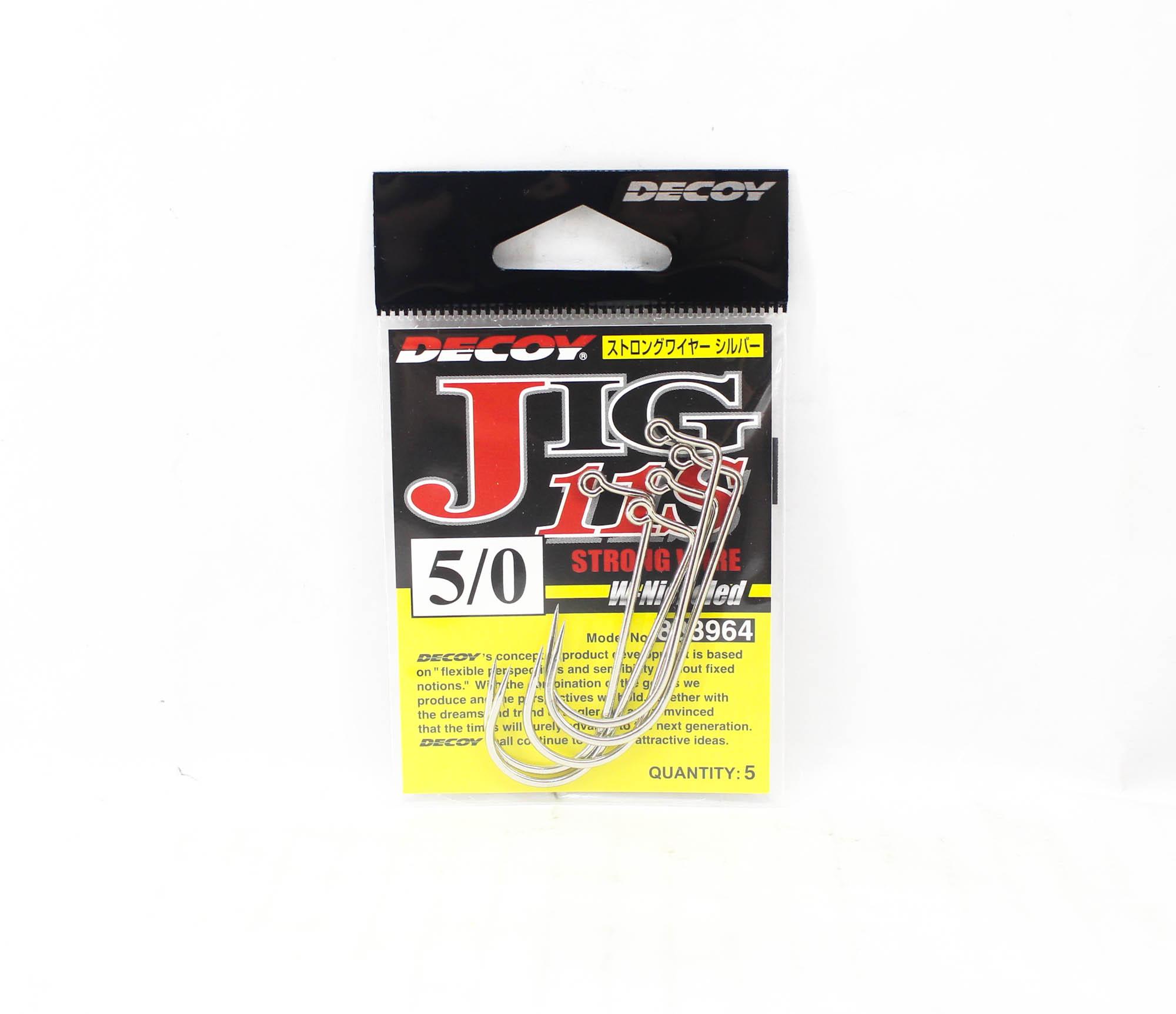 

Decoy Jig-11S Прочные джиг-крючки, серебристый, размер 5/0 (3964)