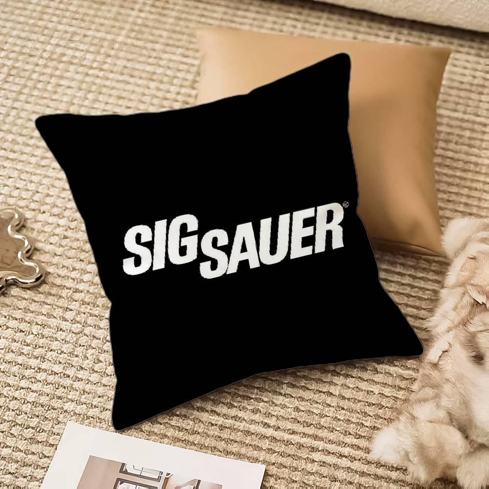 S-Sig Sauer Pillow Case Anti-dustmite Invisible zipper Sofa Bed 12x12Inch