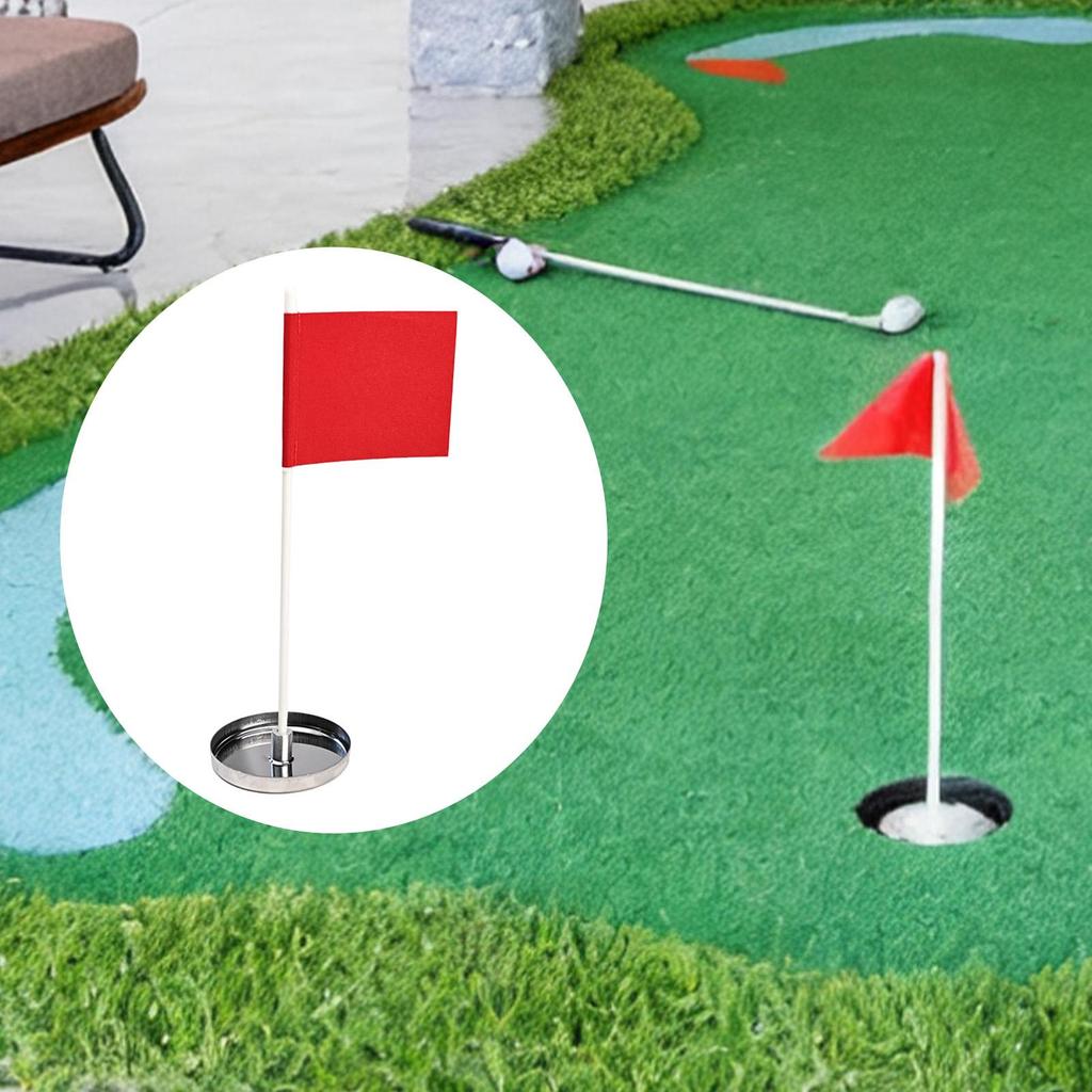 Golf Pin Flag Hole Cup Set Portable Lawn Yard Practice Accessory for Women Men Gift Home Backyard