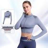 Women's Color Block Crop Sports Yoga Top
