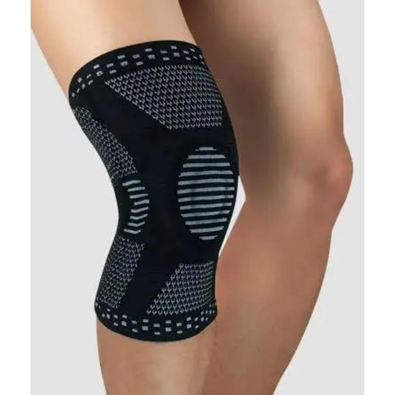 

3D наколенник, бандаж для коленной чашечки, силиконовые пружинные наколенники, баскетбольные трикотажные компрессионные эластичные наколенники, поддержка спорта L