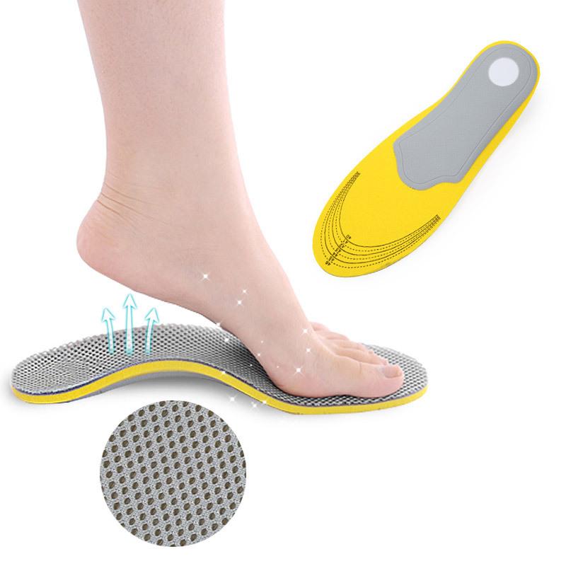 Grid Arch Pad Flat Foot Men's and Women's Insoles Inner and Outer Figure-eight Orthopedic Insoles Breathable Mesh Full Pad