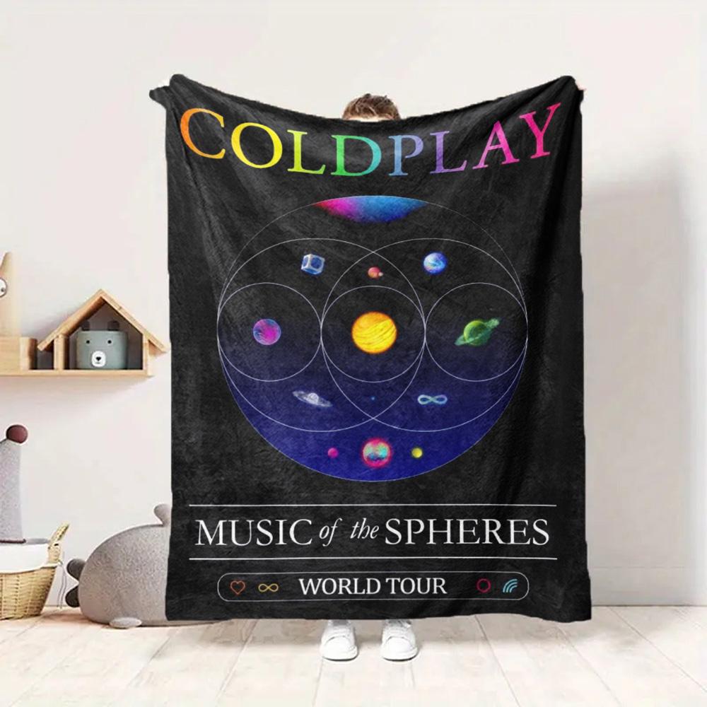 Coldplay Tour Flannel Blanket Throw Blanket Soft Warm Sofa Bed Camping Car home Decor Unique Christmas Gift C9302110