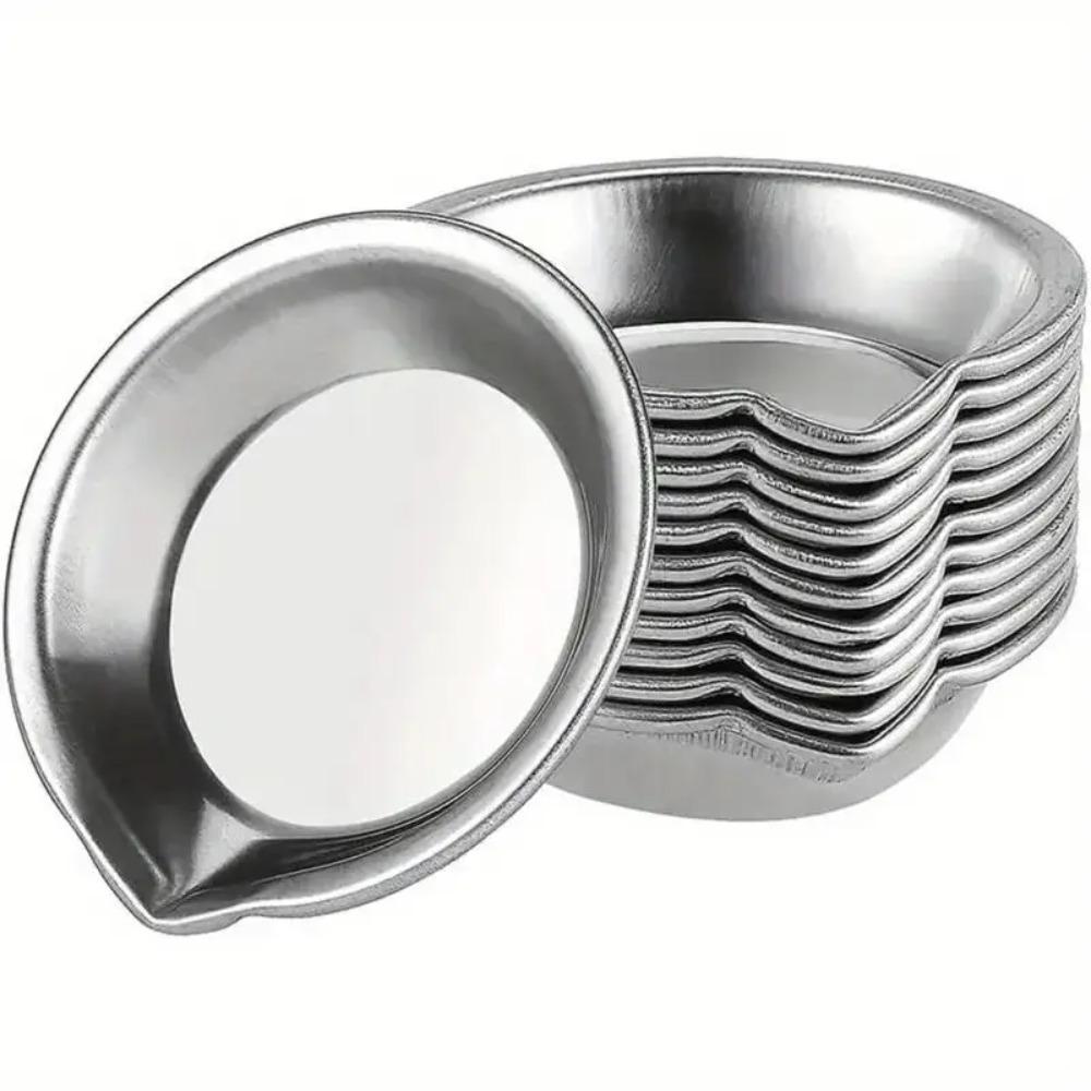 6/12Pcs Makeup Palette Stainless Steel Small Round Paint Tray Artist Watercolours Paint Mixing Palette Tray For Artist