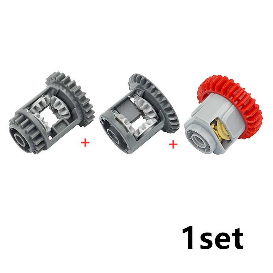 MOC Self-Locking Bricks Technical Parts Framed Differential Gear 65413 65414 Gearbox Building Blocks Cars Steering Chassis Toys