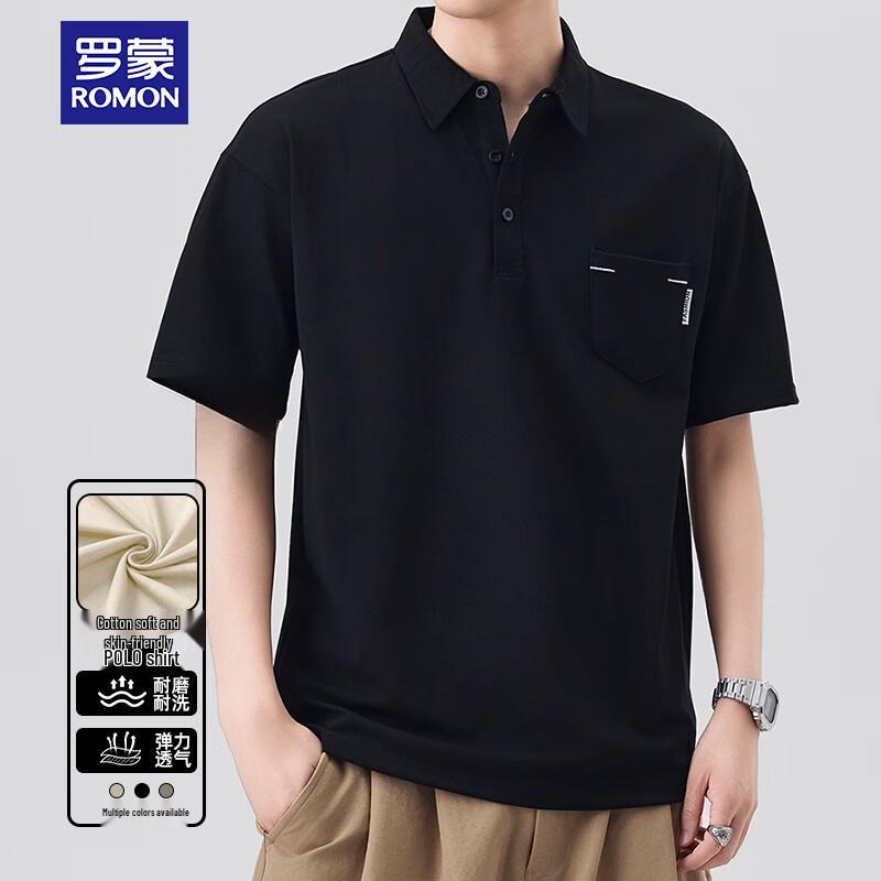 ROMON Men s Ice-Feel Cotton Polo Shirt 3XL