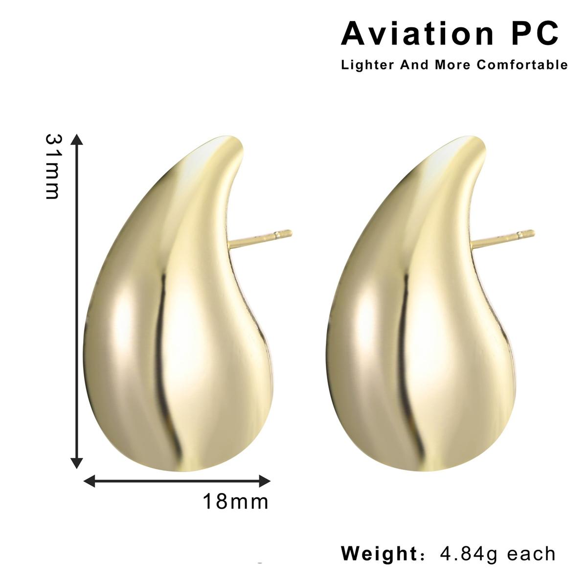 Hot selling aviation PC environmentally friendly material geometric high-end retro earrings, light luxury hollow earrings