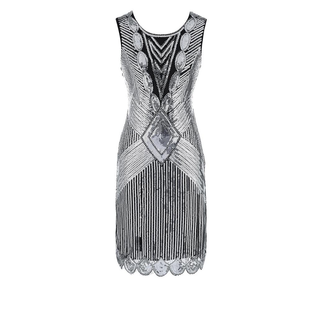 Performance Dress 1920 Retro Sequined Evening Dress For Women