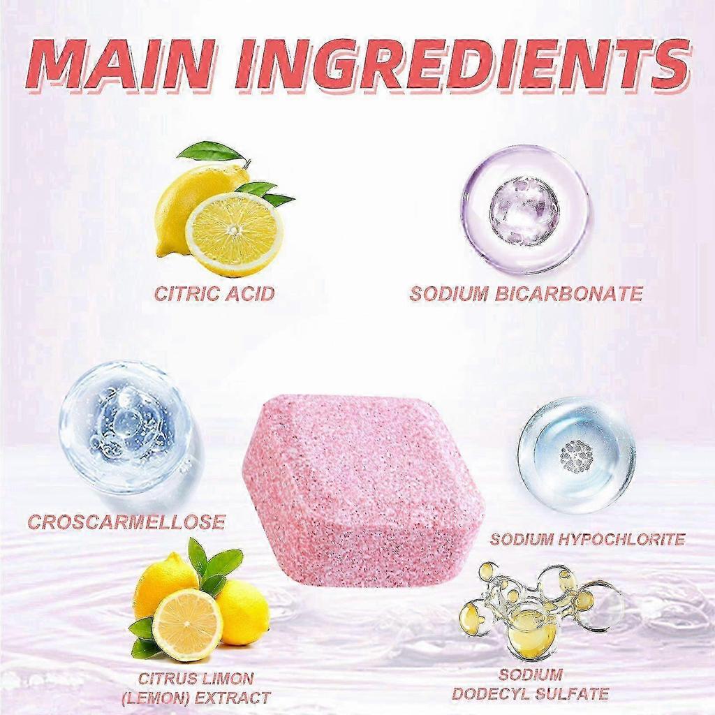 Toilet Effervescent Tablets, Toilet Bowl Cleaner, Removes Odors, Dirt & Urine Stains, Toilet Cleaning Tablets 3pcs