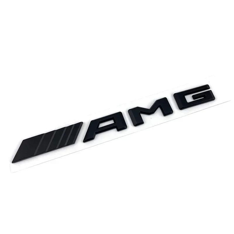 Naklejka Samochodowa Nowa 2025 Dla Mercedes Benz 3D ABS Czarny Znak Godło AMG Litery Odznaka Bagażnika Samochodowego Dla Mercedes Benz W204 W205 W176 W17