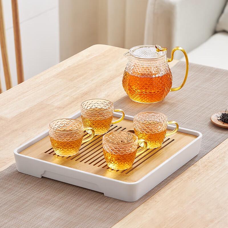 Corning VISIONS Dragon Scale Heat-Resistant Glass Tea Set