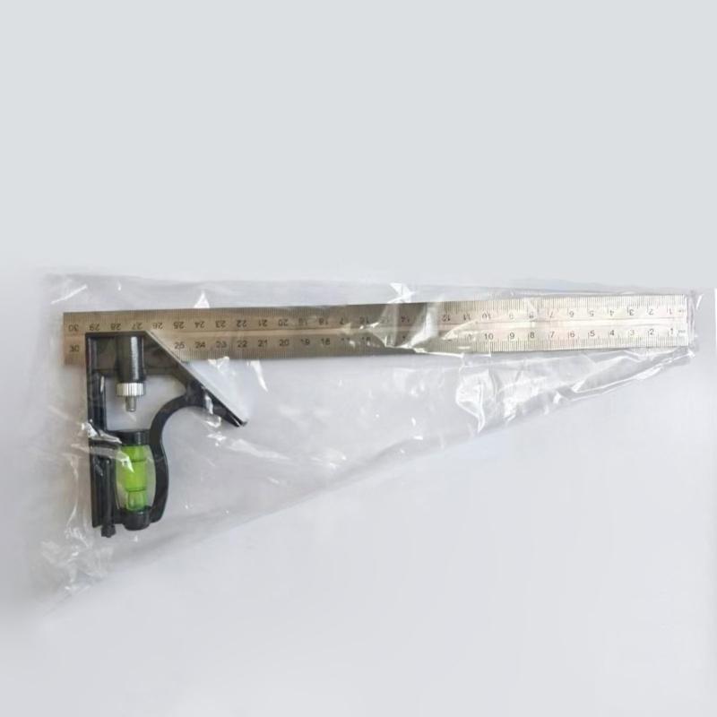 Professional Adjustable Angled Combination Square Ruler for Precise Woodworking Measurements Carpentry Measuring Tool