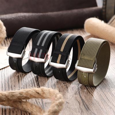 Premium Ribbed Watch Band Deployant Clasp Nylon 20mm 22mm Watch Strap for Omega Folding Buckle Watchband Sport Wristband For Men