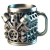 Creative Resin V6 Engine Stainless Steel Mug, 3D Engine Design, Double Wall Insulated Coffee Cup, Unique Gift for Men, 420ML