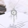 Classic Retro Dreamcatcher Resizable Sterling Sivler Feather Women Jewelry Pendant Necklaces Girls Fashionable Stylish AccessoriesClassic Pendant