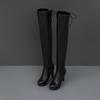 Women's high-heeled boots, sexy European and American style autumn and winter new waterproof table, fine-heeled large-size knee boots