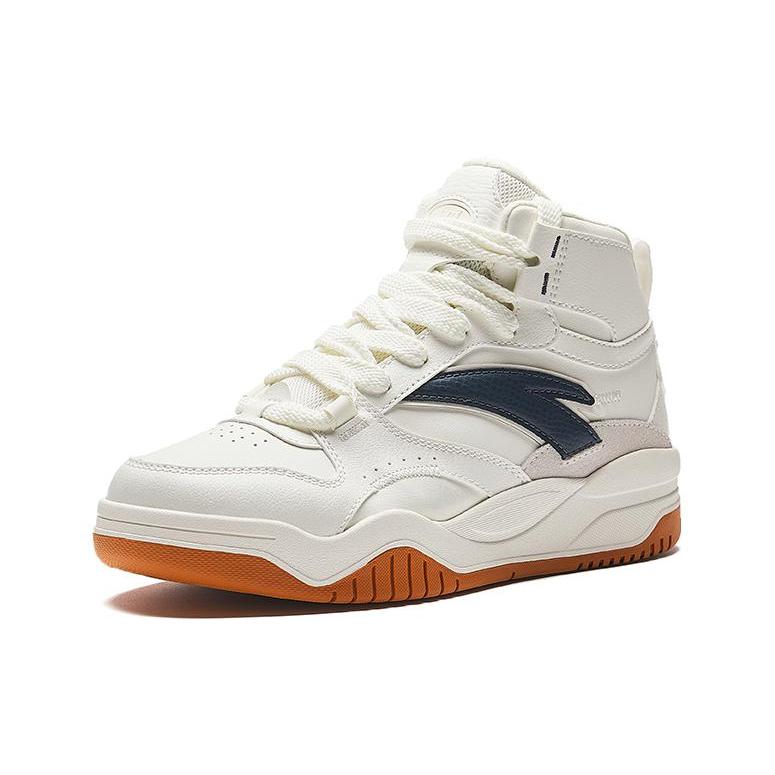 Anta Grand Slam Wave Shoe Slip Resistant, Abrasion Resistant, Lightweight Mid top Skateboard Shoes Women's White 922348088-4