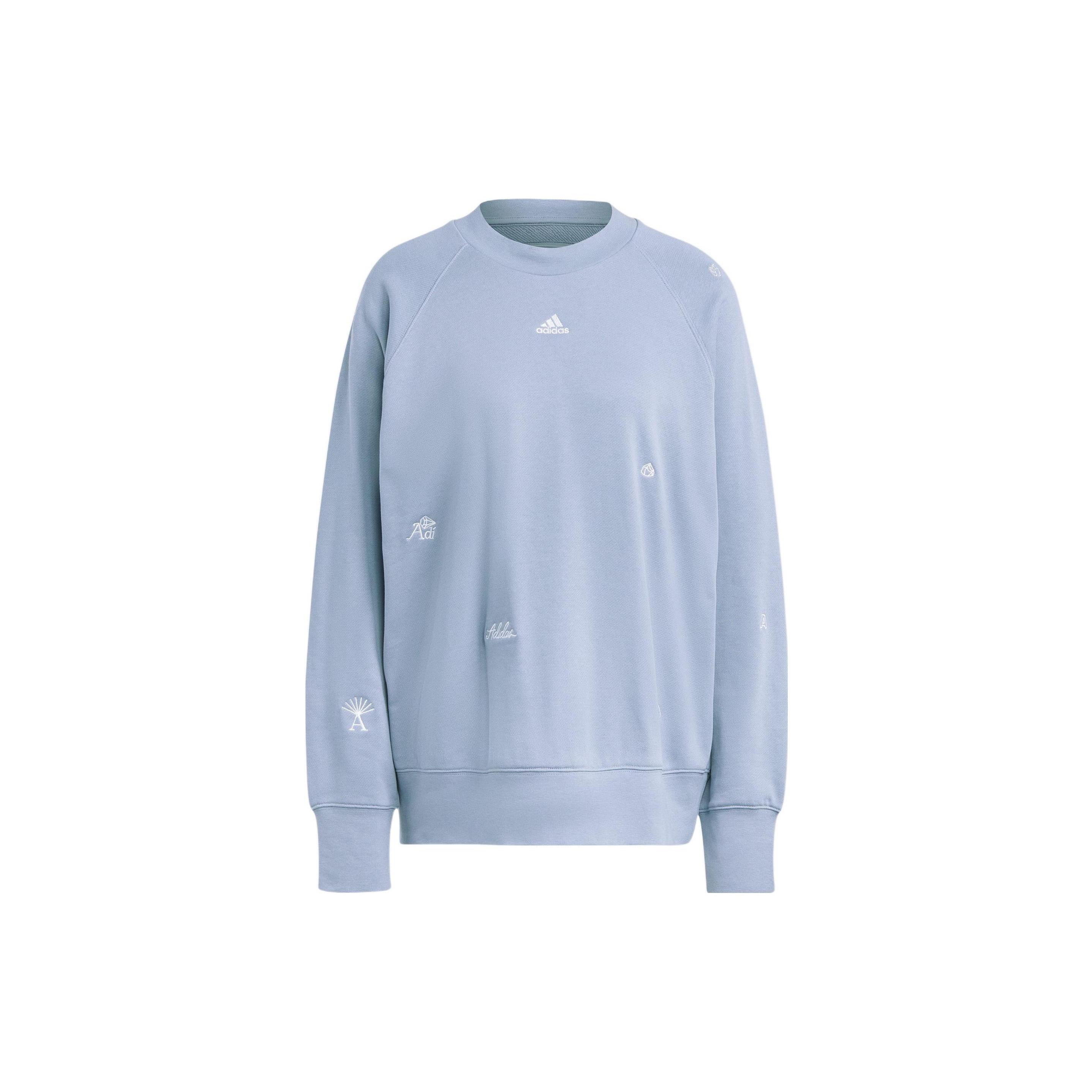 (WMNS) adidas BLUV Q1 Sweaters Asia Sizing Purple Women s IC5716 L