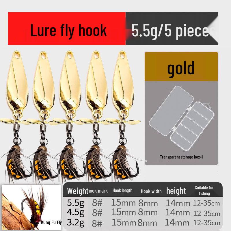 Propeller Spinner Fly Fishing Lure - Micro Soft Bait Hook for White Mouth Fishing