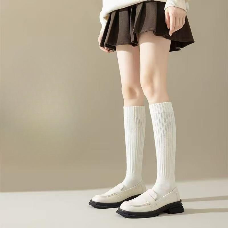 Herbst- und Winter-Wadensocken, Schlankmachende und Formende Drucksocken, Vielseitige Damen-Socken, Oberschenkelhohe Socken, Überknie-Socken