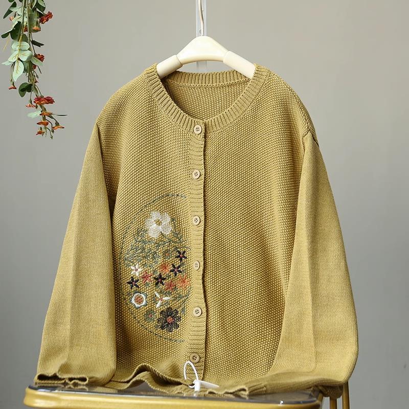 Cardigan Svetrový kabát pro ženy Oversize Bavlna Plyš Podzim Zima Zahuštěná mikina Běžné Pletené sako