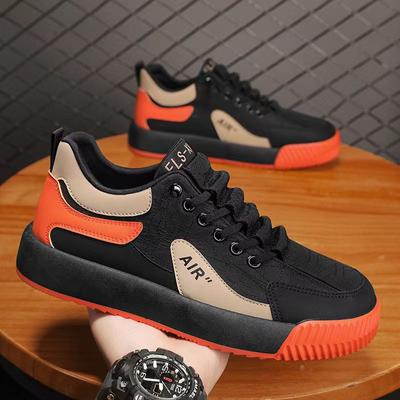 Shoes Mixed Colors Male Sneakers Stylish Man Loafers Lace-up Casual Shoes Man Vulcanized Sneakers Thick Sole Shoes for Men 2024
