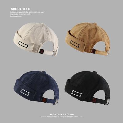 Koreanischer Stil Schirmmütze für Herren Hip Hop Melonenrindenhut Street Trend Japanischer Retro Vermieterhut Vielseitig Modischer und Schicker Hut für Damen
