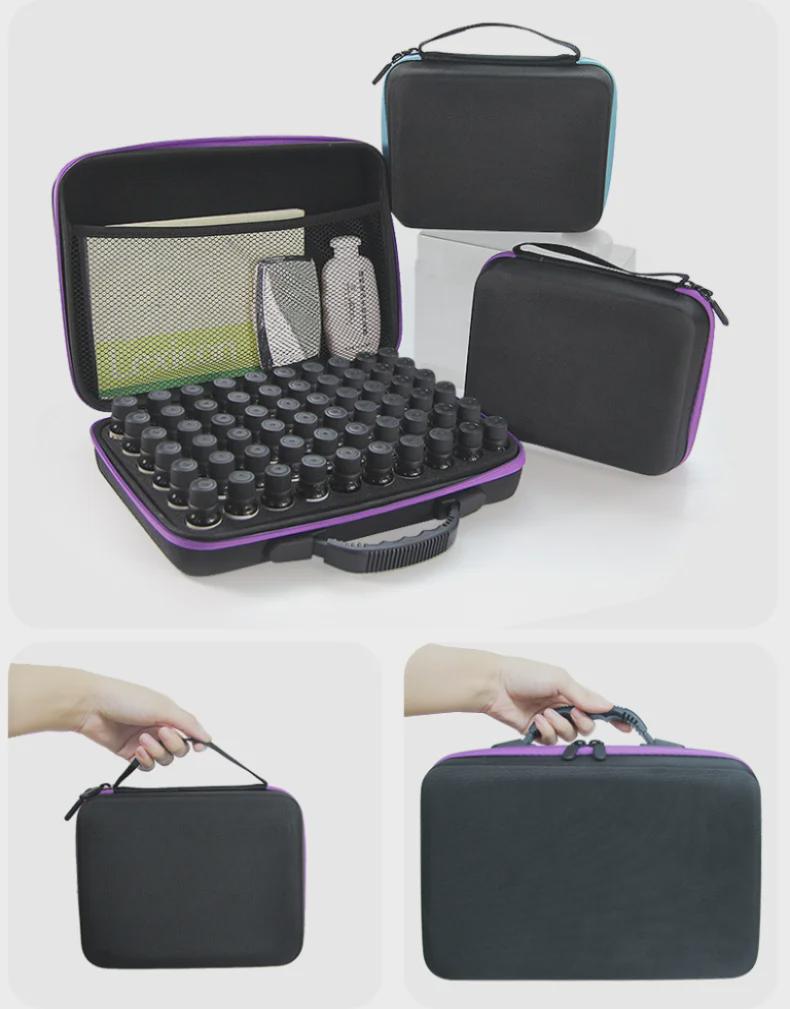 Portable EVA Essential Oil Bag - 30/60 Grid, 10ml Capacity, Shockproof, Hand-Held Storage Bag