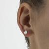 Luxenter Boucles d'oreilles argent 925 avec nacre blanche finition en rhodiée - Yedia