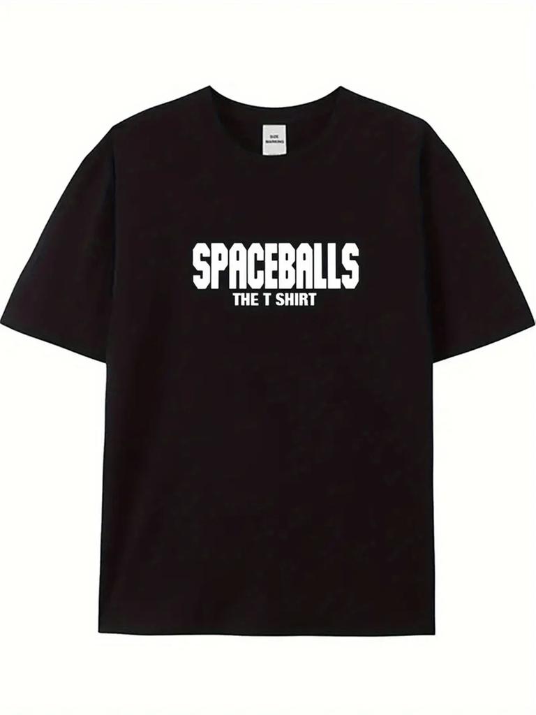 Men's Plus Size SPACEBALLS Graphic Tee Soft Cotton Crew Neck Comfort Fit Slight Stretch Casual Summer T-Shirt