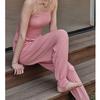 Fancy Elegant Straps Yoga Jumpsuit Foot-Stepping Pilates Plaid Training Dance Yoga Bodysuit