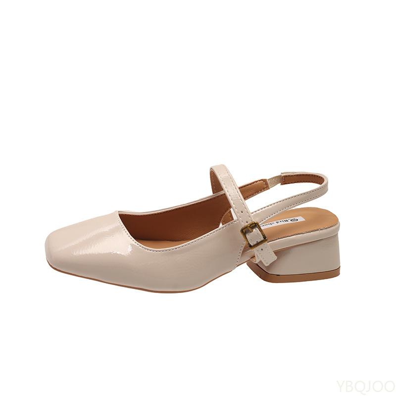 Ladies Mary Jane Sandals Fangtou Summer Single Shoes Fashion elegant thick heeled sandals Casual comfortable Women's shoes Mujer