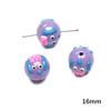 Acrylic Three-Dimensional Painted Beads Cartoon Colorful Hand-Painted Beads DIY Bracelet Mobile Phone Chain Accessories Fashion Handmade
