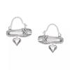 2024 Korean Style Peach Heart Ballet Flats Earrings - Silver & Gold Gift for Women, Versatile Fairycore Niche.