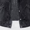 Black Denim Vest Women's Short Coat Large Pocket Sleeveless Vest Korean Style Spring and Summer Simple All-match Loose Top