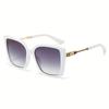 Large Gradient Square Women Sunglasses Stylish Anti Glare Driving Glasses with Metal Hinges Fashion Accessory