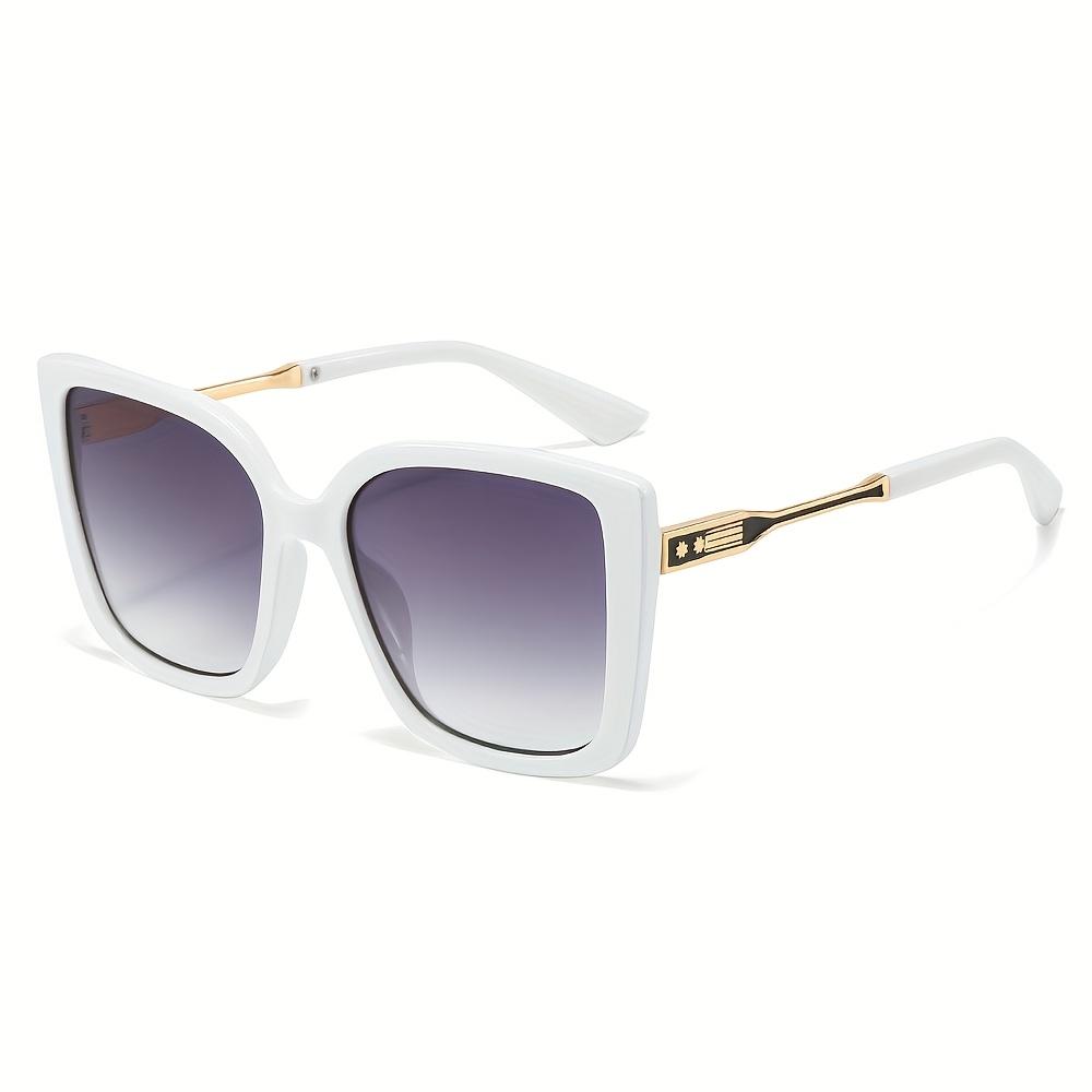 Large Gradient Square Women Sunglasses Stylish Anti Glare Driving Glasses with Metal Hinges Fashion Accessory