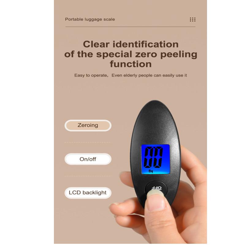 40kg/100g Portable Luggage Scale High Precision Travel Digital Hanging Scales With Webbing Belt LCD Digital Electronic Luggage