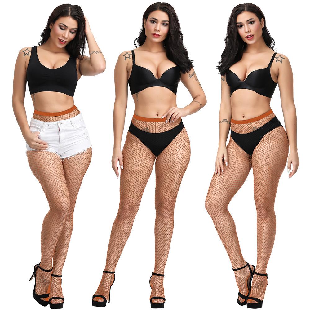 Bas résille élastiques anti-accrocs grande taille – Style européen et américain