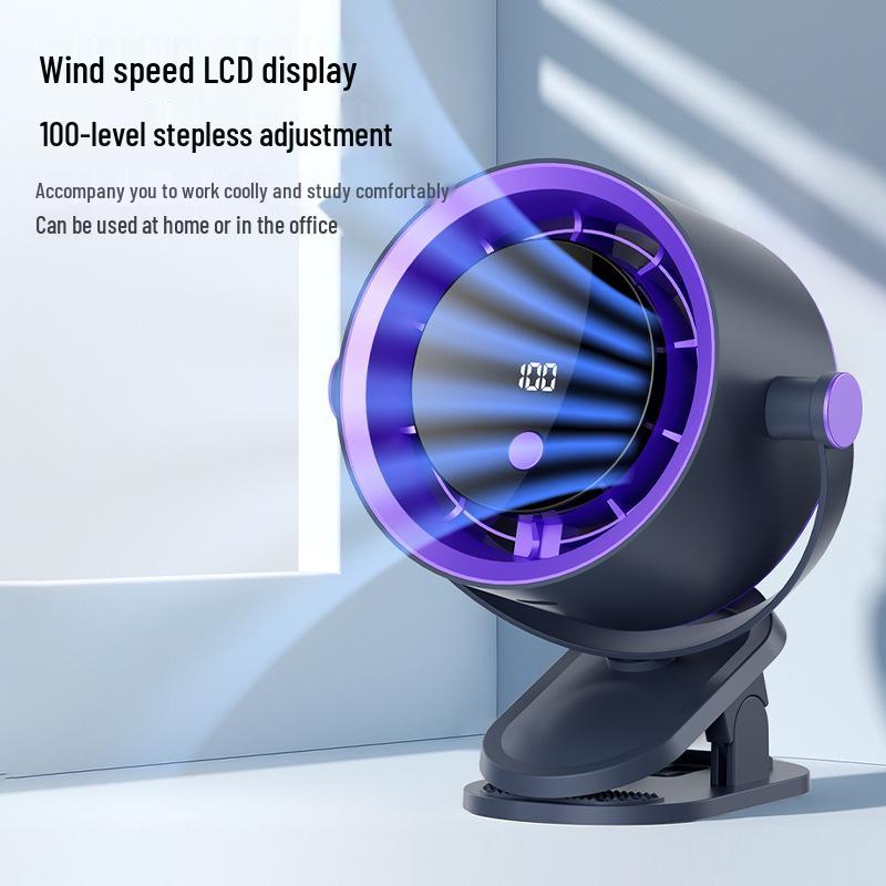 Portable High-Speed Smart Digital Display Fan for Desktop and Tabletop Use