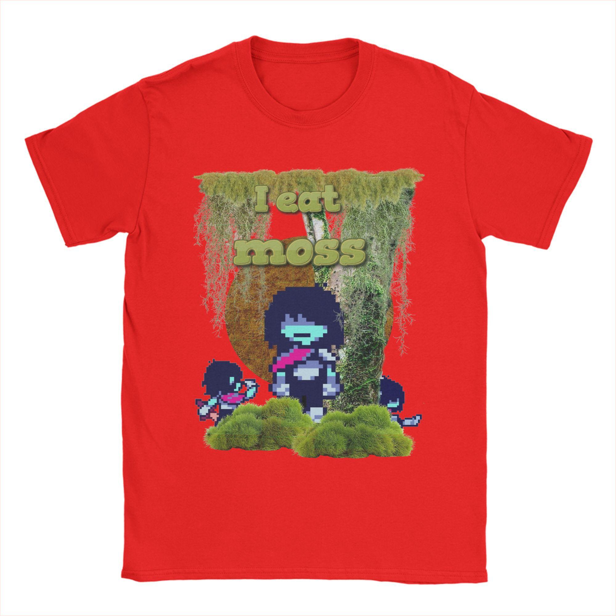 

Я ем мох Kris Deltarune Одежда Мужские Женские Футболки Хлопковая Футболка Новое Поступление Футболка Одежда S