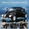1:18 Scale Beetle 1955 Model Toy Cars Alloy Diecasting Doors Opened Sound Light Pull Back Miniature Vehicles For Children Gifts